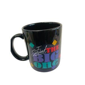 Vintage Hallmark Birthday Mug “i survived the big one” vintage coffee cup 1987